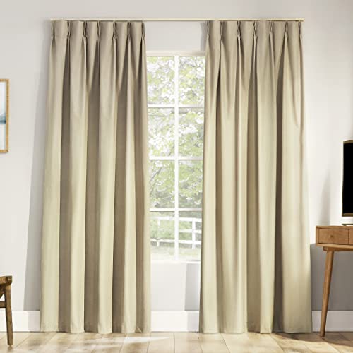 Sun Zero コロンビア(Columbia) 1級遮光 遮光カーテン ベージュ 防音 断熱 騒音対策 おしゃれ 無地 洗える100×178cm 2パック 寝室リビング用 アメリカ ニューヨーク発カーテン【日本正規輸入品】 COLMBIA-JP